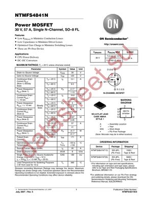 NTMFS4841NT3G datasheet  